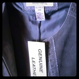 Never worn Leather car coat